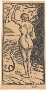 Eva e il serpente da Wolbartus Brouwer (signed by artist)