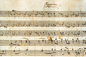 Partitura autografa del Requiem, K. 626 del compositore austriaco Wolfgang Amadeus Mozart (1756-1791) da Wolfgang Amadeus Mozart
