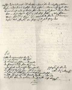 Lettera autografa di Wolfgang Amadeus Mozart