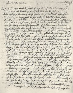 Wolfgang Amadeus Mozart (1756-1791) compositore austriaco. Lettera autografa al padre. Vienna 6 dicembre 1783 da Wolfgang Amadeus Mozart