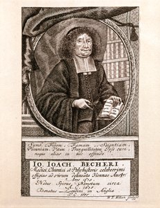Ritratto di Johann Joachim Becher (incisione) da Wolfgang Philipp Kilian