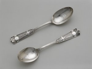 Coppia di Cucchiaini, c. 1860-1871 da Wood and Hughes