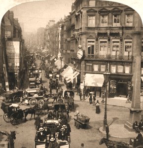 Fleet Street, Londra, 1896 da Works and Sun Sculpture Studios