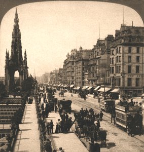 Princes Street, Edimburgo, 1896 da Works and Sun Sculpture Studios