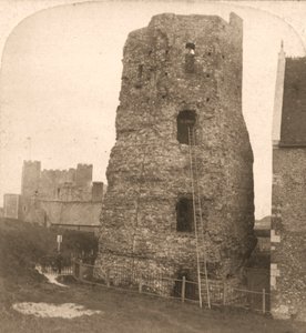 Il vecchio Faro di Dover, faro romano, Inghilterra, 1900