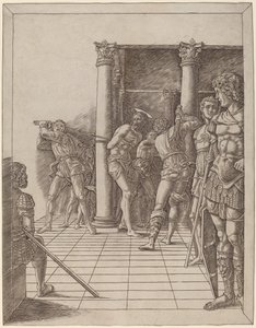 Flagellazione di Cristo, con il Pavimento da Workshop of Andrea Mantegna