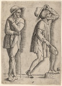 Due contadini da Workshop of Andrea Mantegna