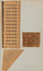 Pagina di un album contenente disegni e diverse stampe di architettura, ca. 1800-1850. Creatori: Officina di Charles Percier, Officina di Pierre François Léonard Fontaine da Workshop of Charles Percier, Workshop of Pierre