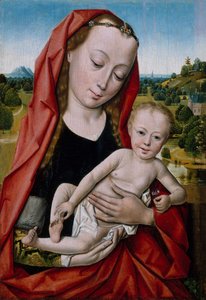 Vergine e bambino, 1475-99 da Workshop of Dieric Bouts