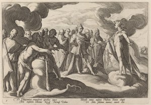 Giove e gli Dei Chiedono a Helios di Riprendere il Controllo del Carro da Workshop of Hendrick Goltzius, after Hendrick Goltzius