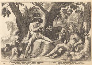 Mercurio addormenta Argo da Workshop of Hendrick Goltzius, after Hendrick Goltzius