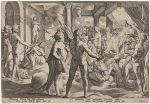 Faetonte chiede il carro da Workshop of Hendrick Goltzius, after Hendrick Goltzius