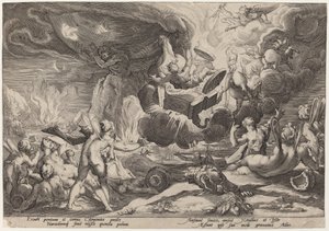 La caduta di Fetonte da Workshop of Hendrick Goltzius, after Hendrick Goltzius