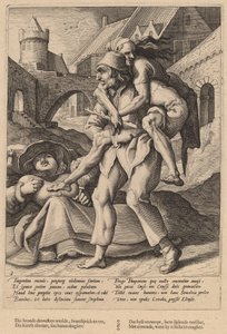 La povertà è più facile da sopportare del lusso da Workshop of Hendrick Goltzius, after Karel van Mander I