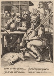 La cornamusa deve essere riempita da Workshop of Hendrick Goltzius, after Karel van Mander I