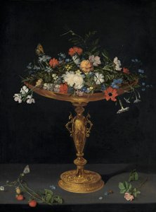 Fiori in tazza su un cornicione da Workshop of Jan Brueghel the Elder