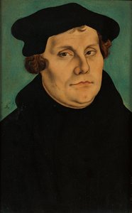 Dittico con i ritratti di Lutero e di sua moglie da workshop of Lucas Cranach the Elder