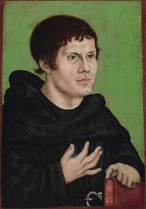 Tedesco: Posthumes Bildnis Martin Luthers (1483-1546) als Augustinermönch Ritratto postumo di Martin Lutero come monaco agostiniano da workshop of Lucas Cranach the Elder