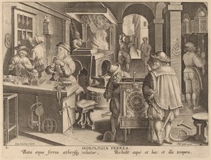 Orologi di ferro da Workshop of Philip Galle after Jan van der Straet