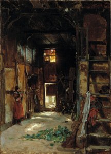 Interno di un cottage della Westfalia da Worthington Whittredge
