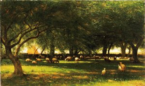 Mezzogiorno nel frutteto, 1900 da Worthington Whittredge