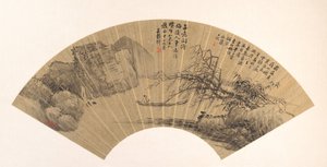 Paesaggio, datato 1894 da Wu Guxiang
