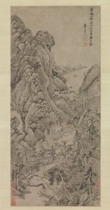 Viaggiatori tra ruscelli e montagne, probabilmente anni 1670 da Wu Li