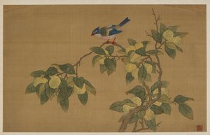 Uccello e frutta da Wu Zhang