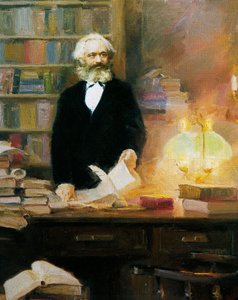 Karl Marx nel suo studio da Wun Zhang