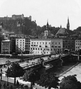 Ponte sul Salzach, Salisburgo, Austria, c1900