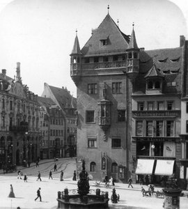 Nassauer Haus, Norimberga, Baviera, Germania, c1900 da Wurthle and Sons