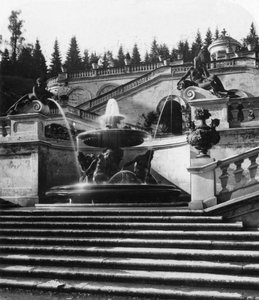 La fontana al Palazzo di Linderhof, Baviera, Germania, c1900s