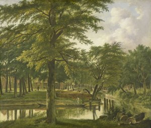 Veduta del Nieuwe Gracht vicino al Bolwerk, Haarlem da Wybrand Hendriks (signed by artist)