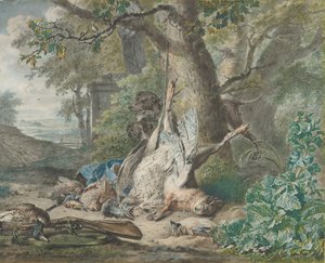 Natura morta di caccia in una foresta, 1784