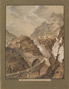 Ponte del Diavolo verso il Monte Gothard in Svizzera, 1785-1824 da Xaver Triner