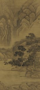 Lettura in una capanna di paglia, dinastia Ming da Xie Shichen