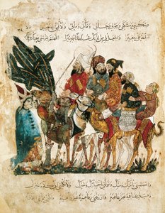 Carovana di mercanti arabi, miniatura dal Maqamat (Gli incontri) di Al-Hariri, c.1240