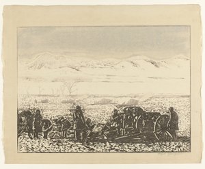 Paesaggio di guerra da Yamagishi Kazue (signed by artist)