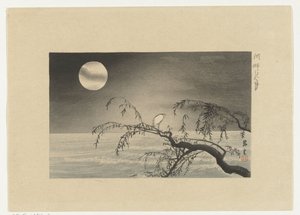 Luna piena sopra il fiume