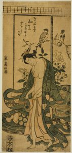 Giovane donna che si veste da Yamamoto Yoshinobu