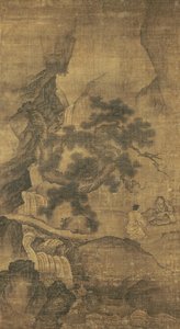 Li Tieguai che insegna in una valle di pini, dinastia Yuan