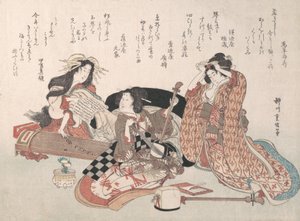 Donne che suonano musica, XIX secolo da Yanagawa Shigenobu