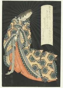 Una dama di corte in piedi da Yashima Gakutei