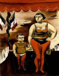 Donna e bambino forti