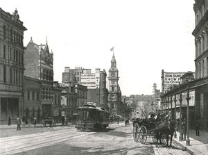 Bourke Street guardando verso est, Melbourne, Australia da York and Son