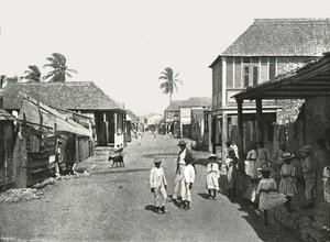 Scena di strada a Port Royal, Giamaica, 1895 da York and Son
