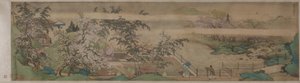 Pulizia delle erbe medicinali nel ruscello in un giorno di primavera, 1703 da Yu Zhiding