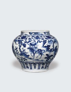 Guan bianco e blu, metà XIV secolo