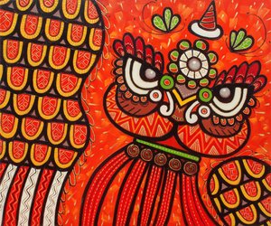Danza del leone rosso da Yue Zeng