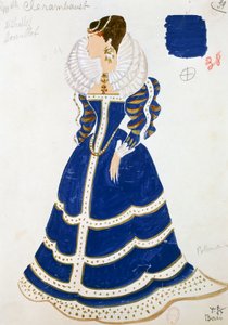 Signora polacca, bozzetto di costume di Yves Bonnat da Yves Bonnat